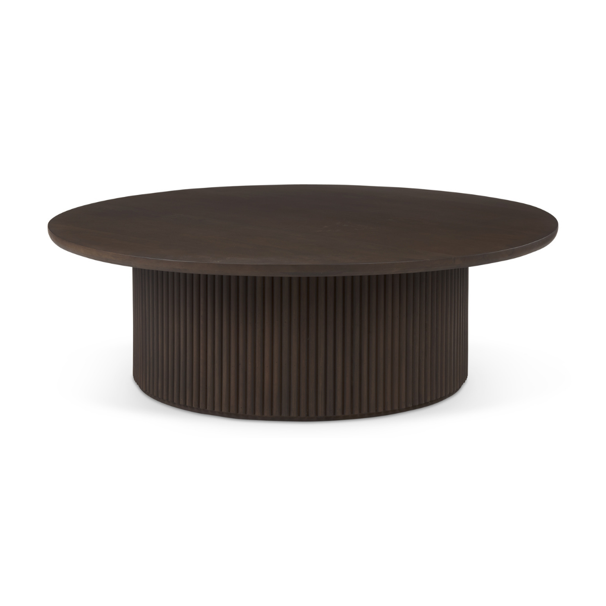 Dark brown deals circle coffee table