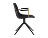 Cassius Swivel Dining Armchair - Abbington Black / Bravo Black (6544157737062)